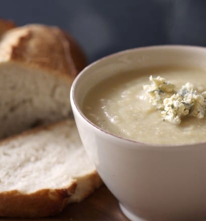 celeriac and blue cheese soup