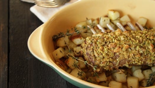 Herb, Olive & Mustard Crusted Rack of Lamb