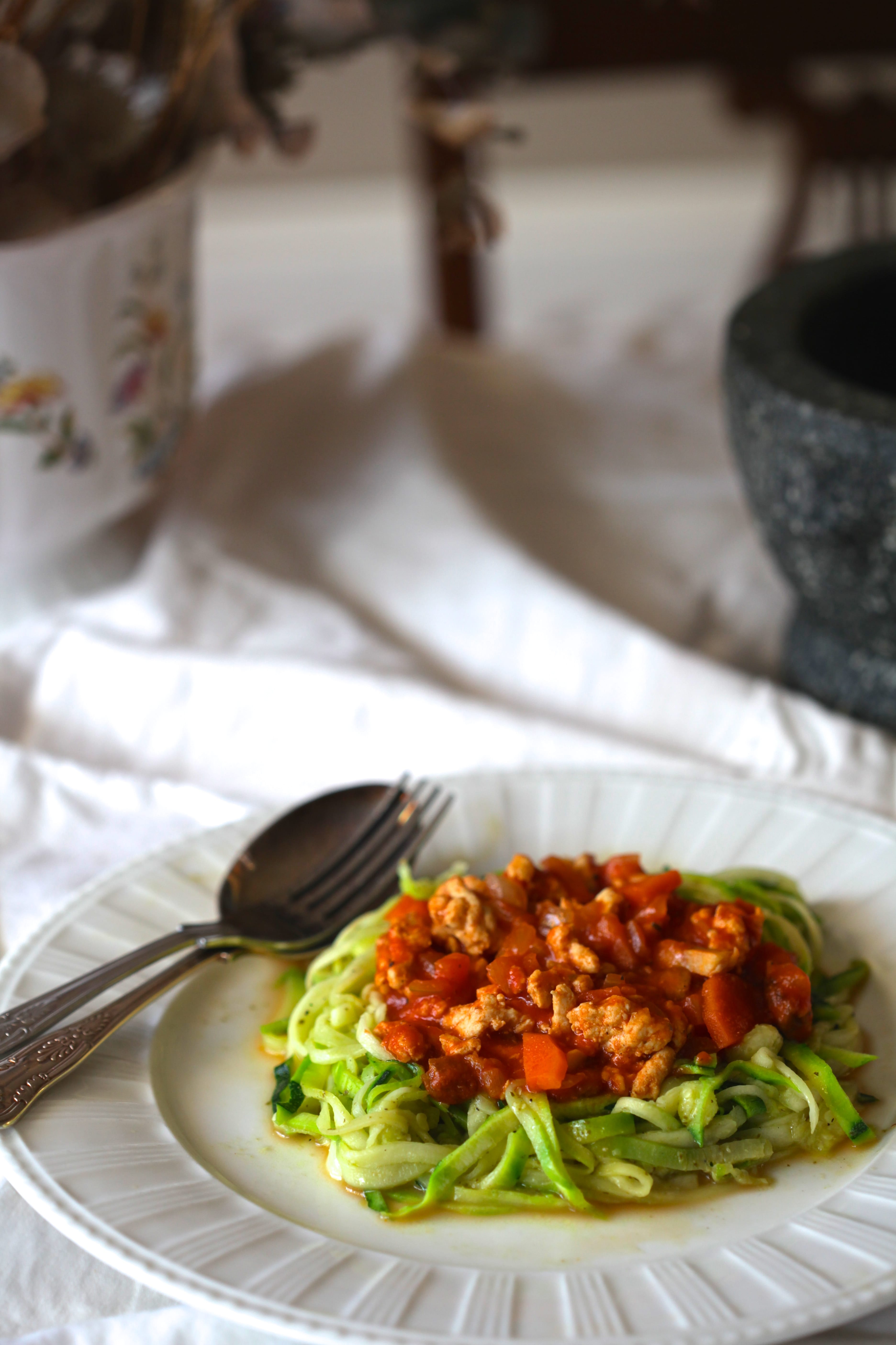 Courgetti bolognese